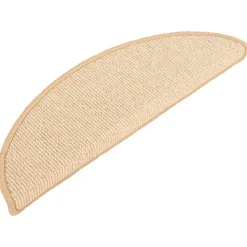 vidaXL Trapmatten 15 st 56x17x3 cm Crème Halfrond