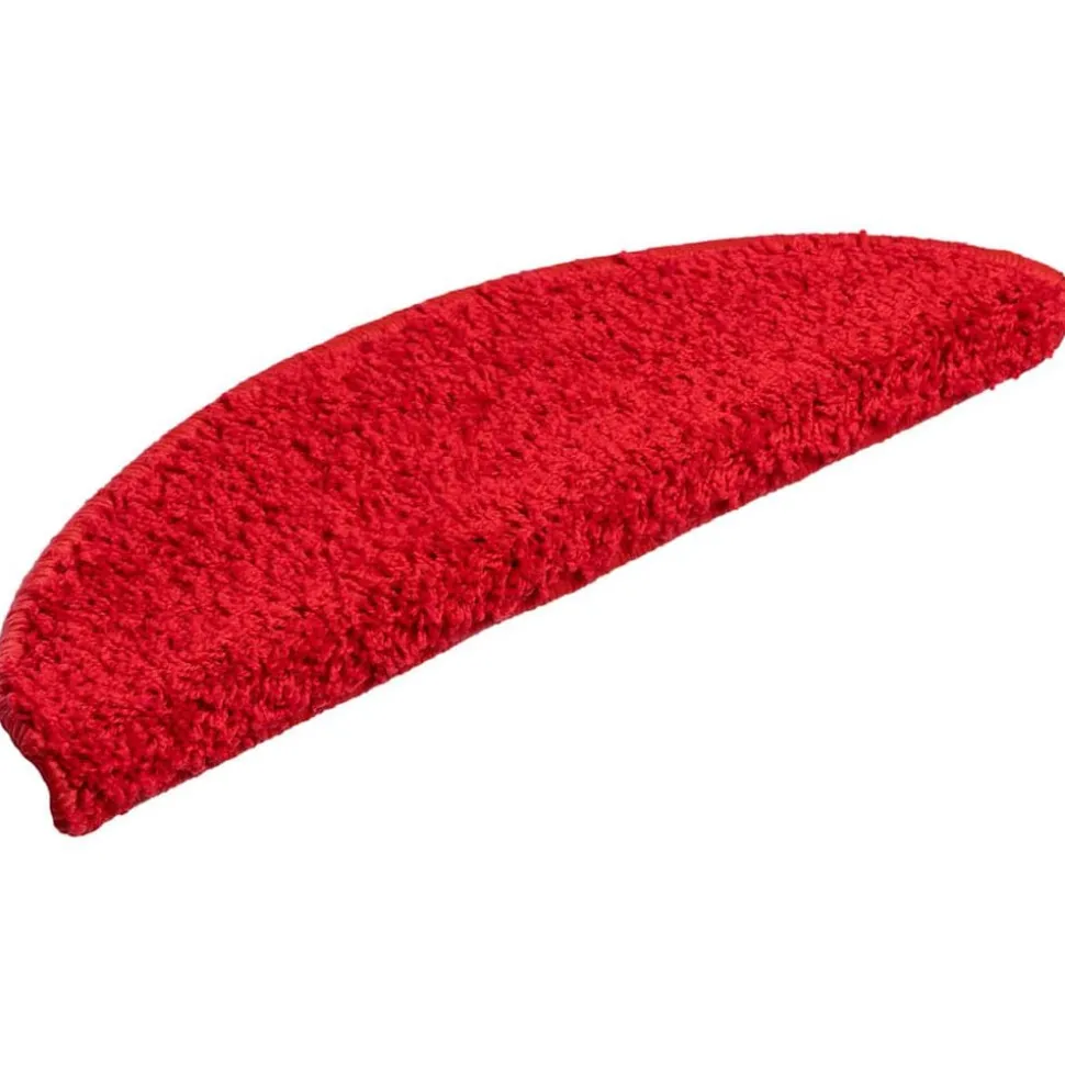 vidaXL Trapmatten 15 st 56x17x3 cm Rood Halfrond