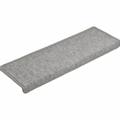 vidaXL Trapmatten 15 st 65x21x4 cm lichtgrijs met rechthoekige rand