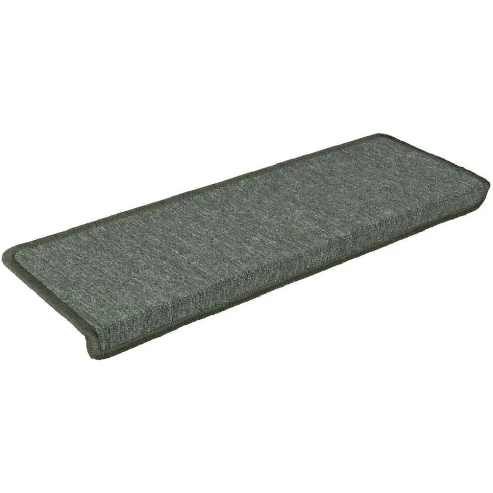 vidaXL Trapmatten 15 st 65x21x4 cm Donkergroen Rechthoekige Rand