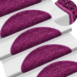 vidaXL Trapmatten 15 st 56x17x3 cm Violet Halfrond