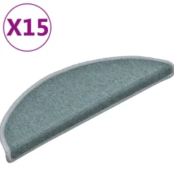 vidaXL Trapmatten 15 st 56x17x3 cm Zeeblauw Halfrond
