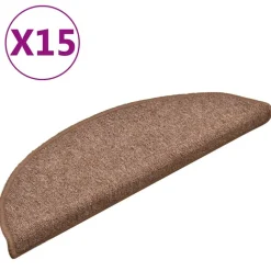 vidaXL Trapmatten 15 st 56x17x3 cm bruin