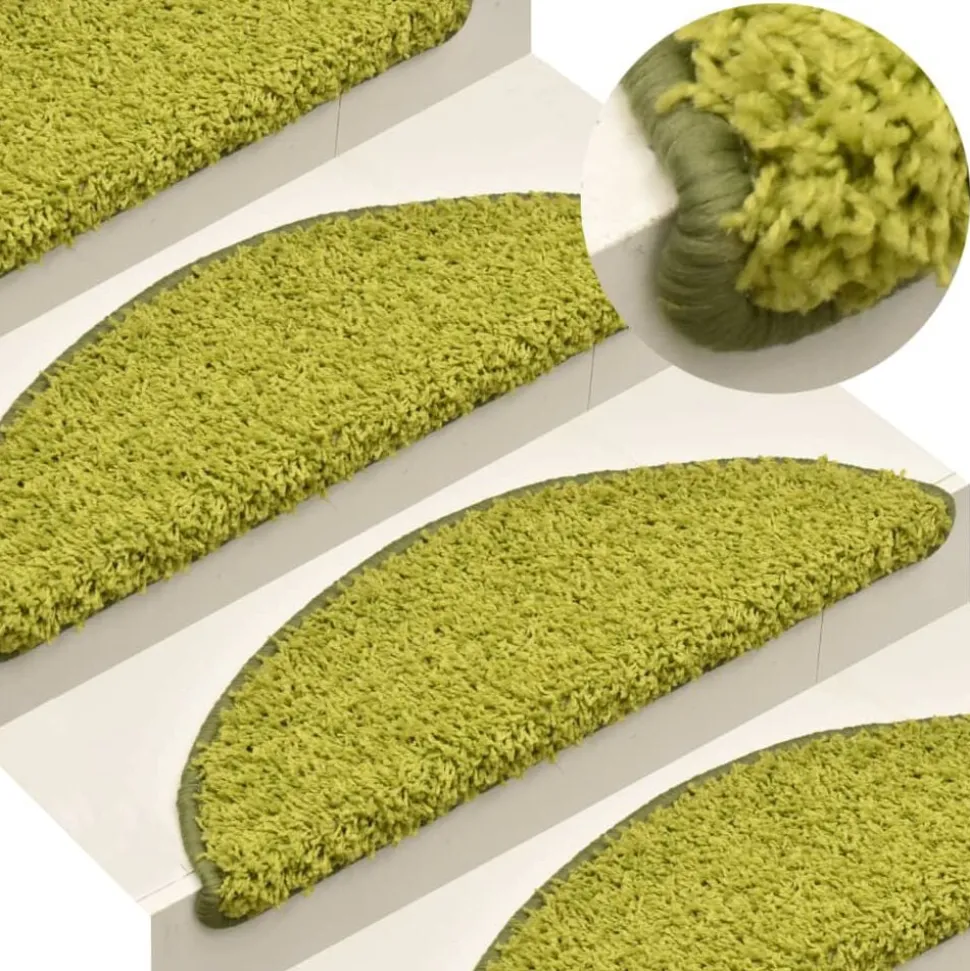 vidaXL Trapmatten 15 st 56x17x3 cm groen