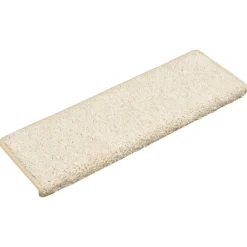 vidaXL Trapmatten 15 st 65x21x4 cm Wit Rechthoekige Rand