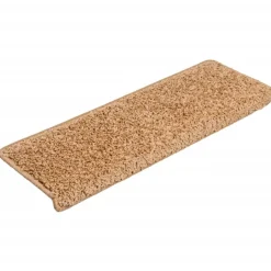 vidaXL Trapmatten 15 st 65x21x4 cm beige rechthoekige rand