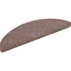 vidaXL Trapmatten zelfklevend 15 stuks 56x17x3 cm lichtbruin halfrond