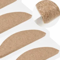 vidaXL Trapmatten zelfklevend 15 st 56x17x3 cm beige
