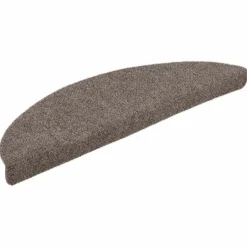 vidaXL Trapmatten Zelfklevend 5 stuks 56x17x3 cm Beige Halfrond