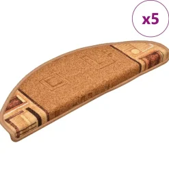 vidaXL Trapmatten zelfklevend 5 st 65x21x4 cm beige