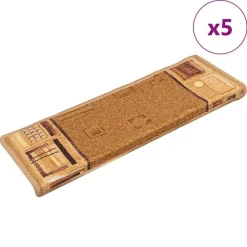 vidaXL Trapmatten zelfklevend 5 st 65x21x4 cm beige