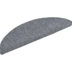 vidaXL Trapmatten Zelfklevend 15 stuks 56x17x3 cm Lichtgrijs Halfrond