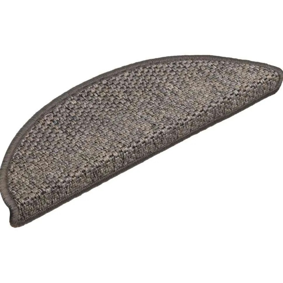 vidaXL Trapmatten zelfklevend 15 st sisal-look 56x17x3 cm grijs-beige