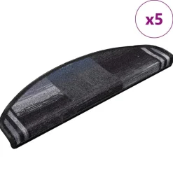 vidaXL Trapmatten zelfklevend 5 st 65x21x4 cm zwart en grijs