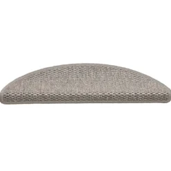 vidaXL Trapmatten zelfklevend 15 st sisal-look 56x17x3cm zilverkleurig