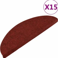 vidaXL Trapmatten zelfklevend 15 st 56x17x3 cm rood