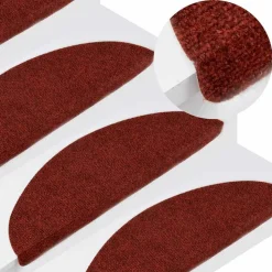 vidaXL Trapmatten zelfklevend 15 st 56x17x3 cm rood