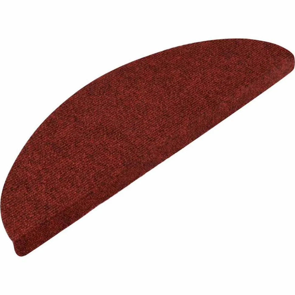 vidaXL Trapmatten zelfklevend 15 st 56x17x3 cm rood