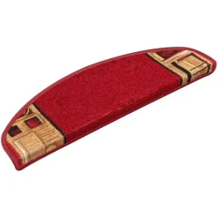 vidaXL Trapmatten zelfklevend 5 st 65x21x4 cm rood