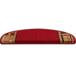 vidaXL Trapmatten zelfklevend 5 st 65x21x4 cm rood