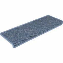 vidaXL Trapmatten zelfklevend 15 st sisal-look 65x21x4 cm blauw