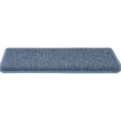 vidaXL Trapmatten zelfklevend 15 st sisal-look 65x21x4 cm blauw