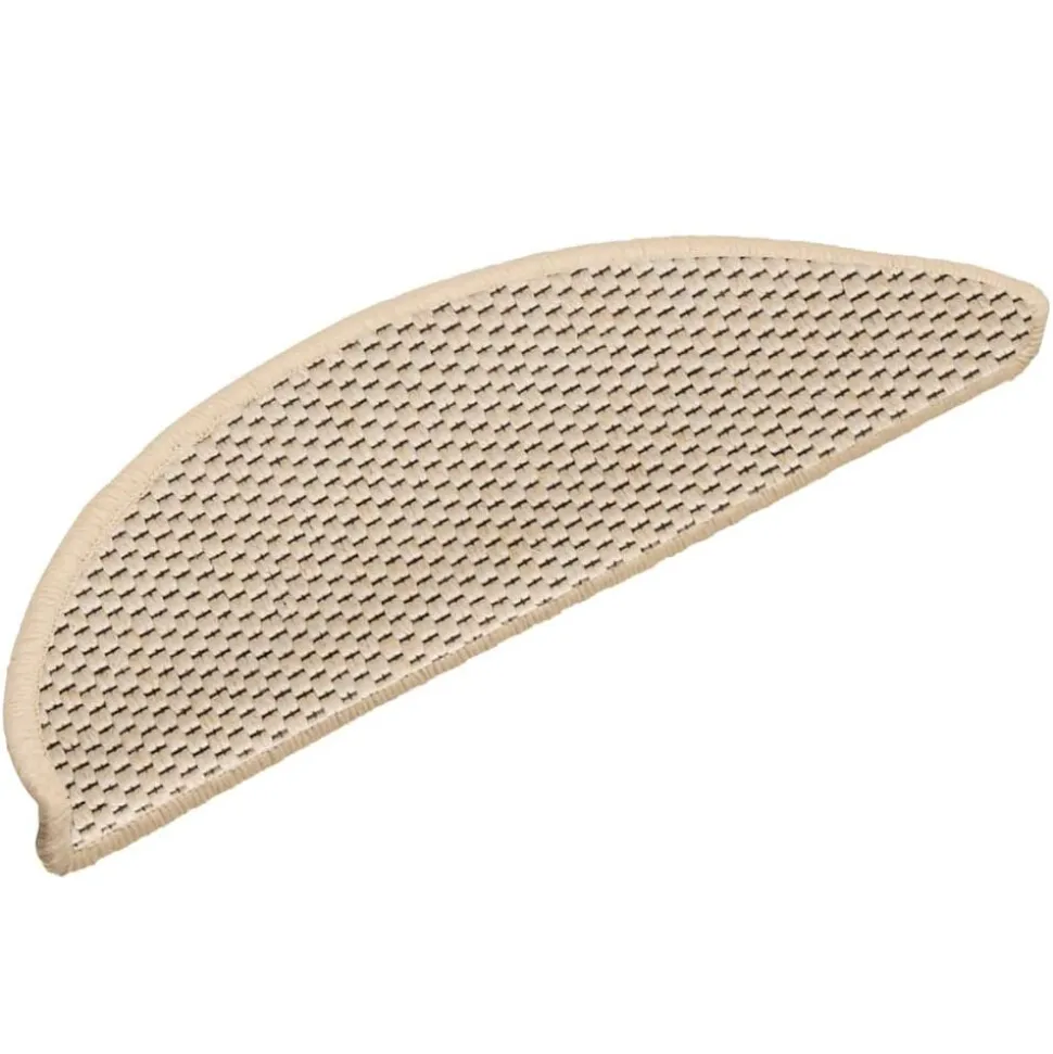 vidaXL Trapmatten zelfklevend 15 st sisal-look 56x17x3 cm berber