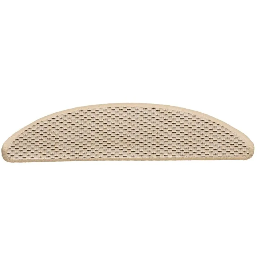 vidaXL Trapmatten zelfklevend 15 st sisal-look 56x17x3 cm berber
