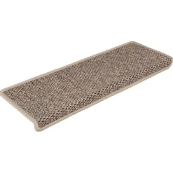 vidaXL Trapmatten zelfklevend 15 st sisal-look 65x21x4 cm donkerbeige