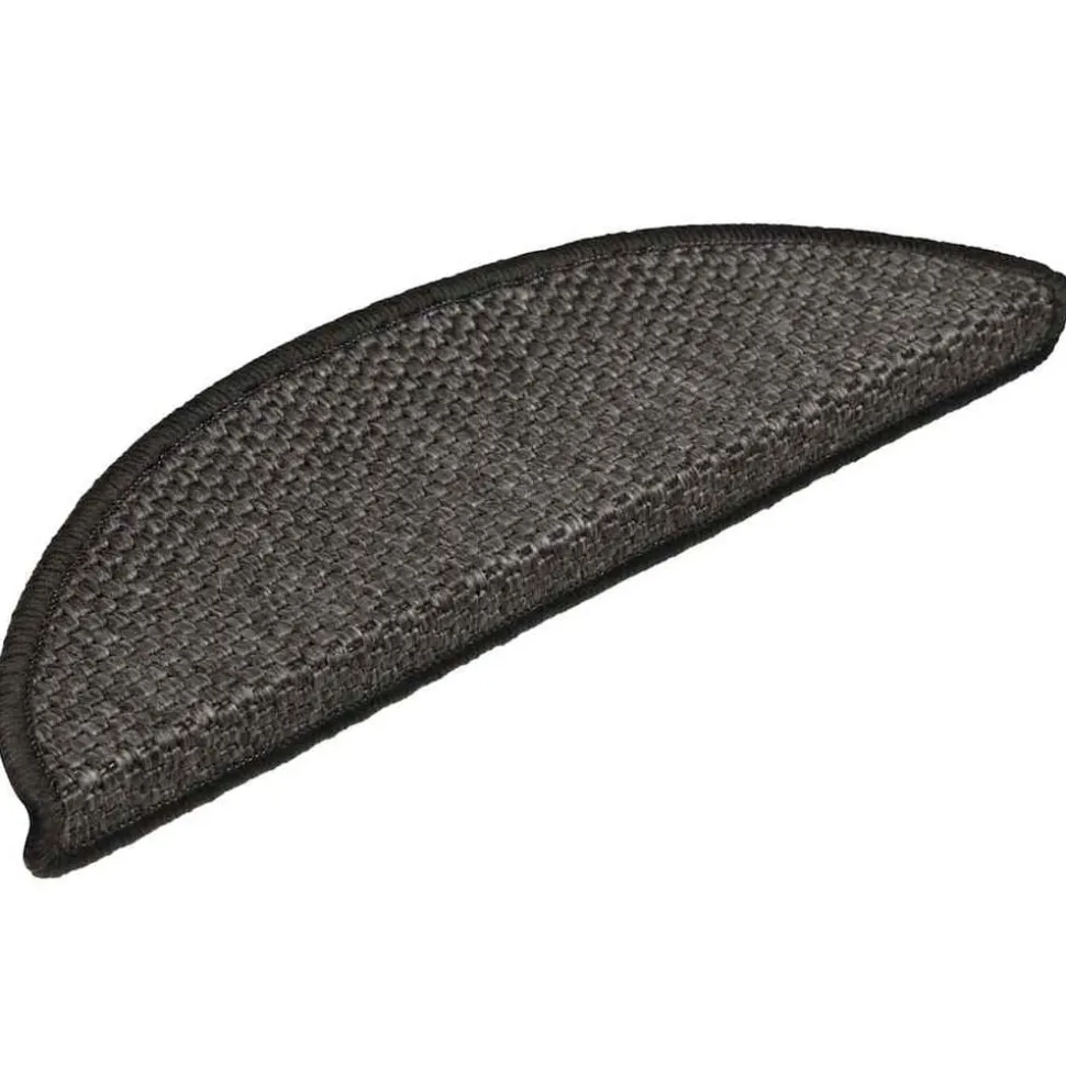 vidaXL Trapmatten zelfklevend 15st sisal-look 56x17x3cm antracietkleur