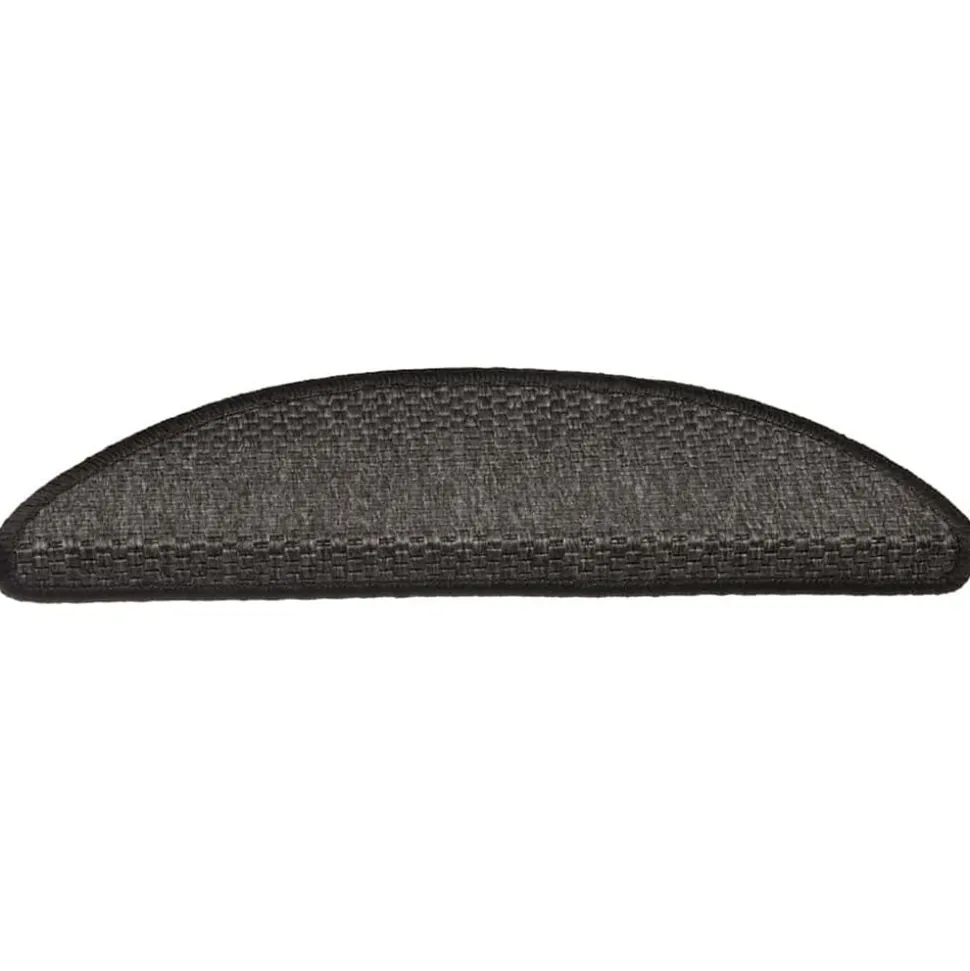 vidaXL Trapmatten zelfklevend 15st sisal-look 56x17x3cm antracietkleur