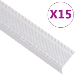 vidaXL Trapneuzen L-vormig 15 st 90 cm aluminium zilverkleurig