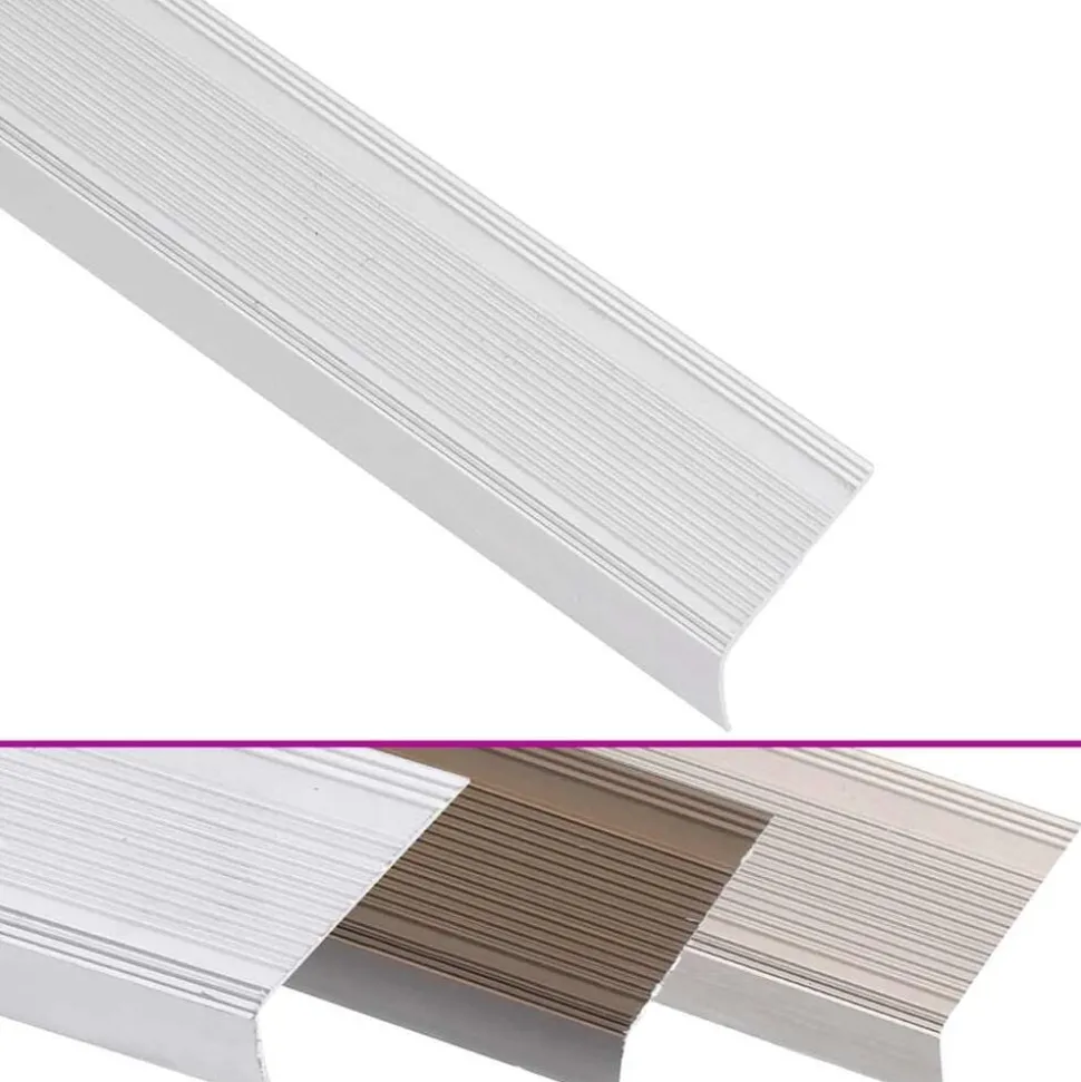 vidaXL Trapneuzen L-vormig 15 st 90 cm aluminium zilverkleurig