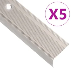 vidaXL Trapneuzen L-vormig 5 st 90 cm aluminium champagnekleurig
