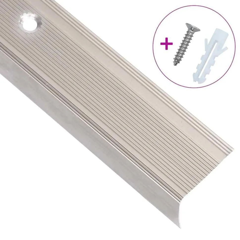 vidaXL Trapneuzen L-vormig 5 st 90 cm aluminium champagnekleurig