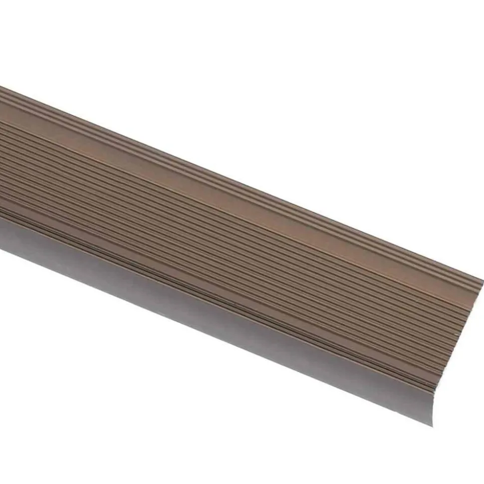 vidaXL Trapneuzen L-vormig 5 st 90 cm aluminium bruin