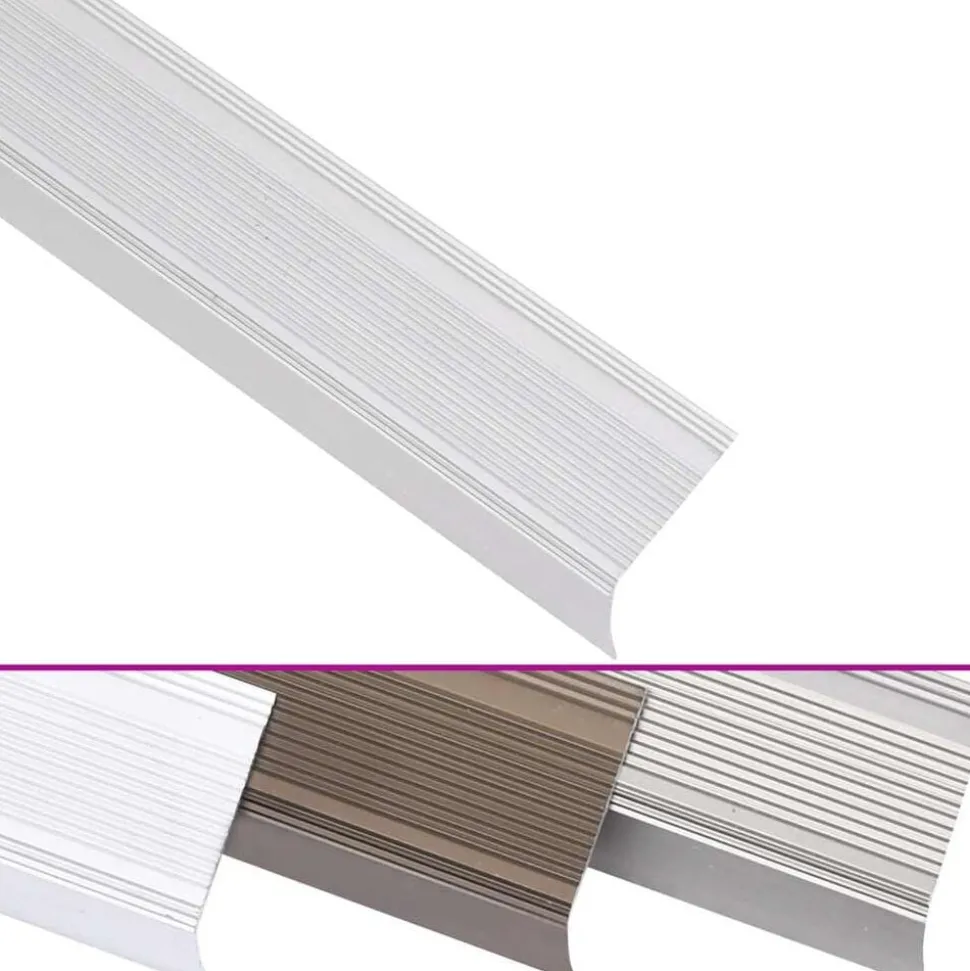 vidaXL Trapneuzen L-vormig 5 st 100 cm aluminium zilverkleurig