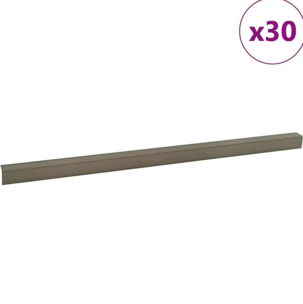 vidaXL Trapprofielen 30 pcs champagne 67 x 3 x 2 cm Aluminium
