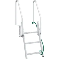 vidaXL 3-Traps Steigerladder Zilver 58 x 77 x 144 cm Aluminium