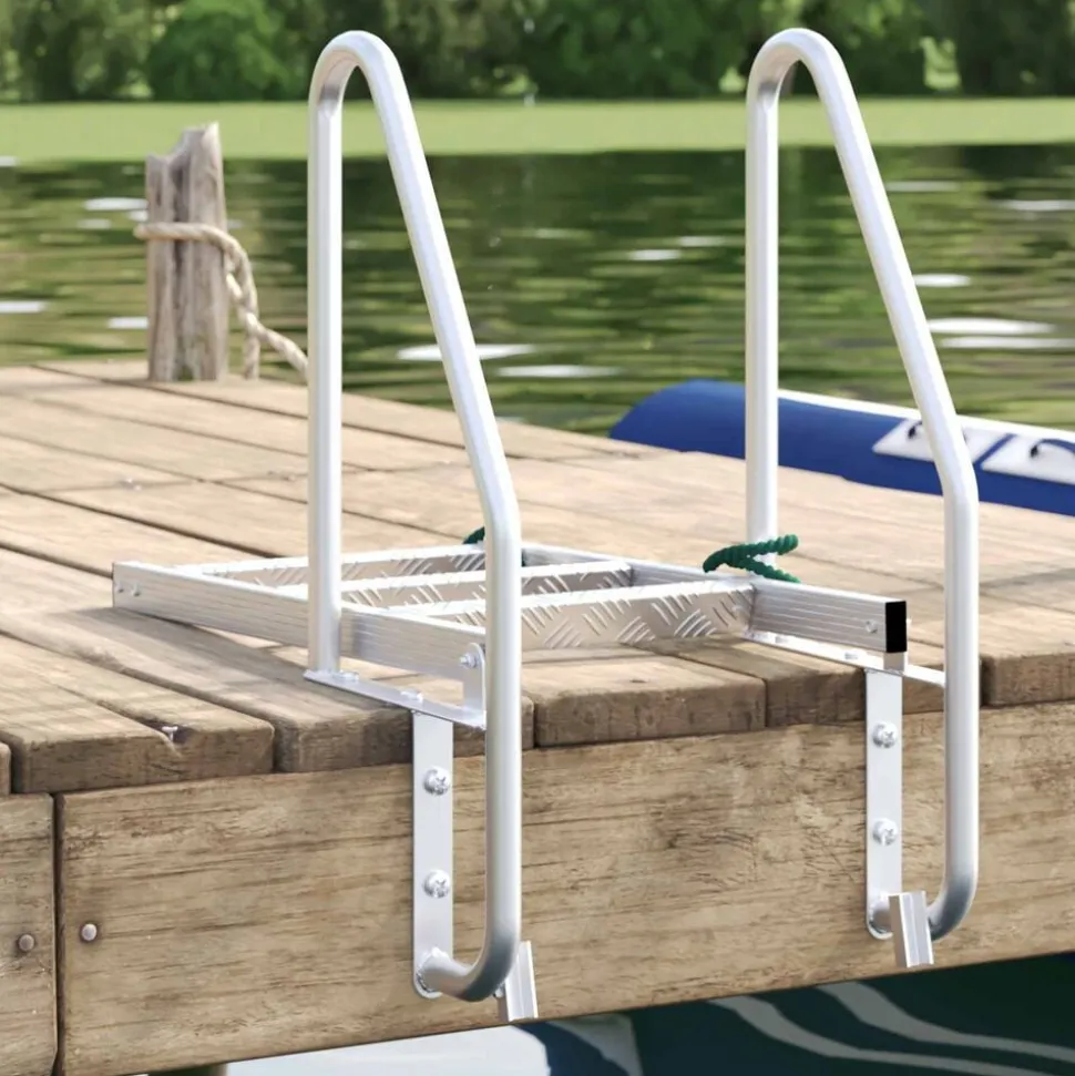 vidaXL 3-Traps Steigerladder Zilver 58 x 77 x 144 cm Aluminium