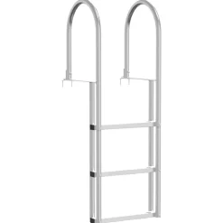 vidaXL 3-Traps Steigerladder Zilver 45 x 11,5 x 134 cm Aluminium
