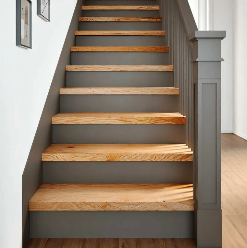 vidaXL Traptreden 4 st 70x25x2 cm massief eikenhout lichtbruin