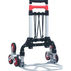 vidaXL Traptrolley inklapbaar 70 kg aluminium zilverkleurig