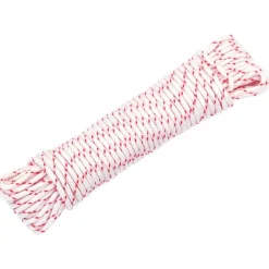 vidaXL Trekkoord startkoord wit en rood Ø3 mm 10 m nylon