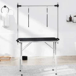 vidaXL Trimtafel voor huisdieren met 2 aanlijnopties