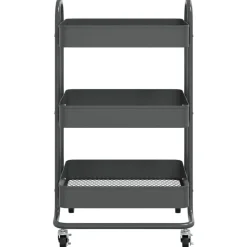 vidaXL Trolley 3-laags 43x34x79 cm staal antracietkleurig