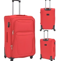 vidaXL Trolleyset rood 3-delig