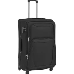 vidaXL Trolleyset zwart 3-delig