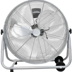 vidaXL Trommelventilator met wiel Zilver 73 x 42 x 70 cm Aluminium