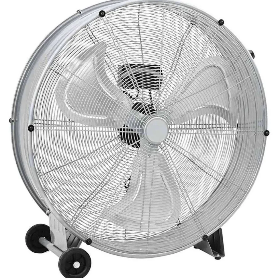 vidaXL Trommelventilator met wiel Zilver 79 x 37 x 82 cm Aluminium